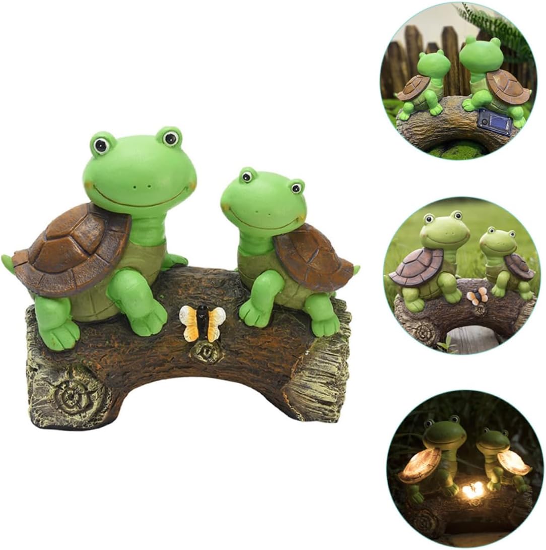 SUPVOX Solar Light Turtle Garden Decoration Fun Outdoor Solar Powered Adornment for Lawn Patio and Unique Tortoise Figurine with Long-Lasting Performance