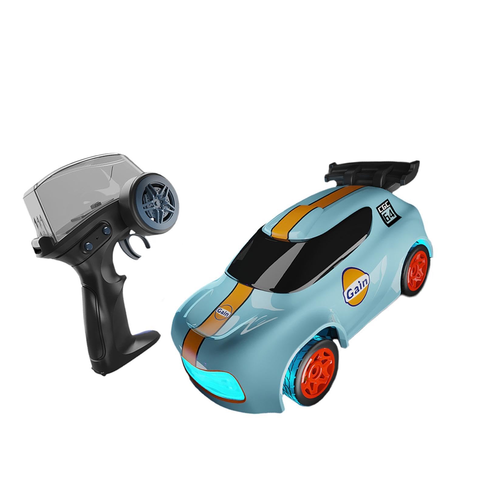 Qianly RC Tyre Car Veicolo da Corsa Radiocomandato 1 64 Motrici Luci LED Regolabili E Funzione Avanzata Realizzato in PP Adatta, Auto da Rally