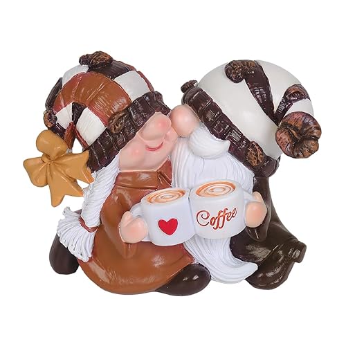 Coffee Bar Decor Gnomes - Handcrafted Resin Gnome Figurine for