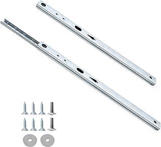 Luomorgo 2 Pcs Metal Drawer Slides, 9.7 Inch Drawer Slide, Ball Bearing Drawer Slides Two Way Slide Track Rail, Heavy Duty Dresser Drawer Slides for Kitchen Cabinet