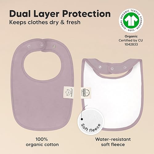 Miniatura 3 de KeaBabies Paquete de 8 baberos orgánicos para bebés para niñas y niños y paquete de 8 baberos orgánicos para bebés, baberos para bebés, baberos de