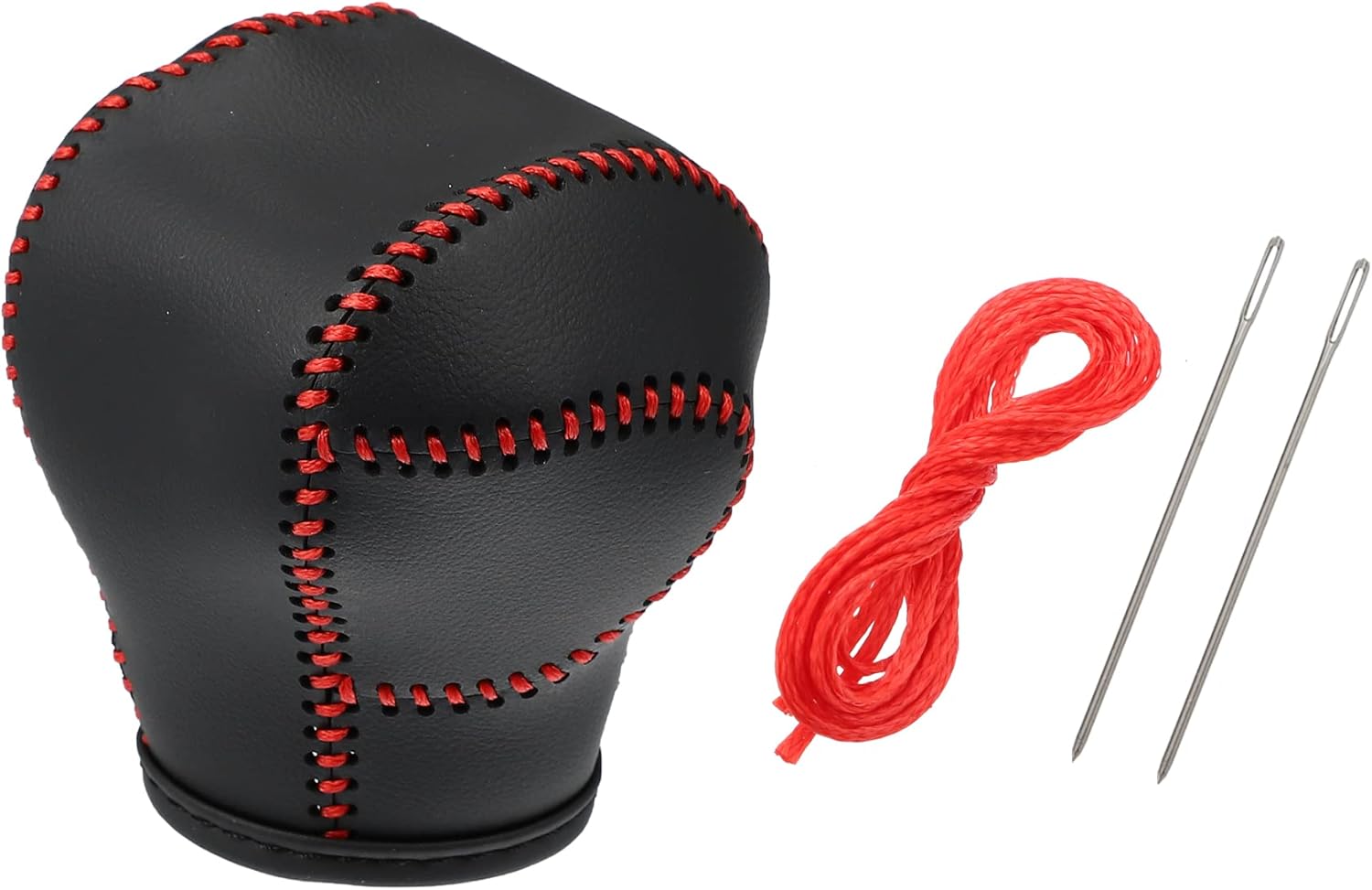 X AUTOHAUX Auto PU Leather Gear Shift Knob Cover for Toyota