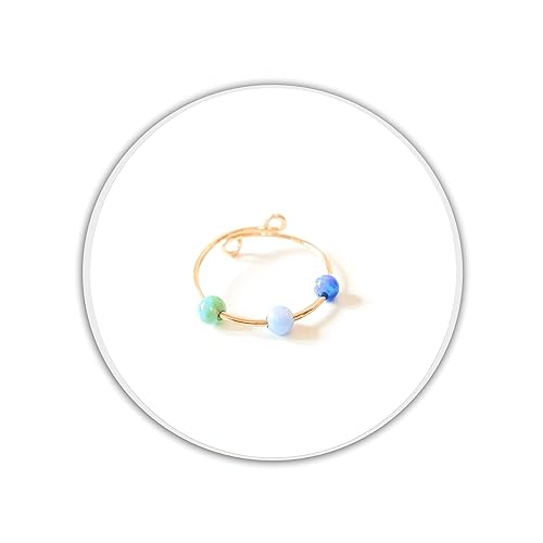 Miniatura 1 de MoonliDesigns Anxiety Ring Anti Stress Relief Fidget Worry Ring Adjustable Opal Beads Spinner Ring 14k Gold Filled (13)