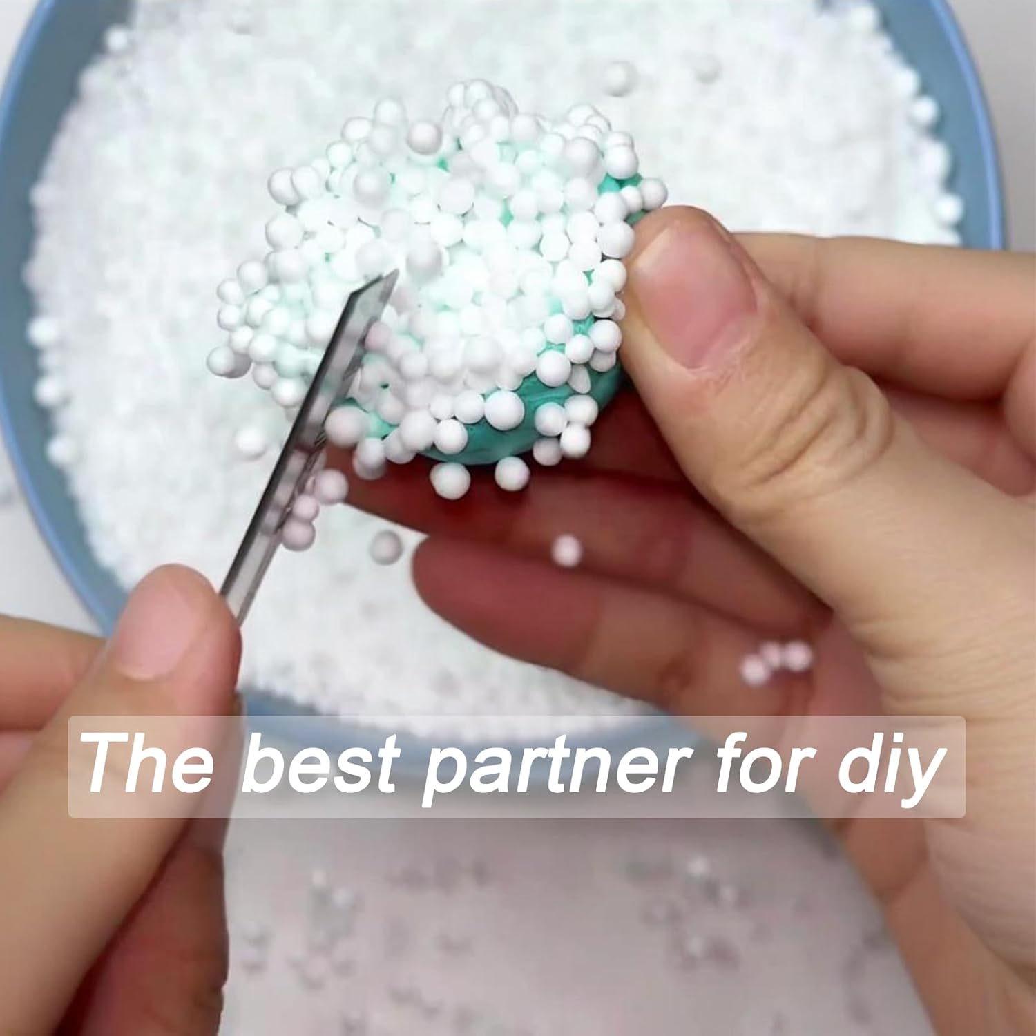 AOODOOM 300,000pcs Foam Balls Mini Polystyrene Beads, Slime Supplies Foam Beads 2-3mm for DIY Crafts Slime Balls Party Decorations - Image 6