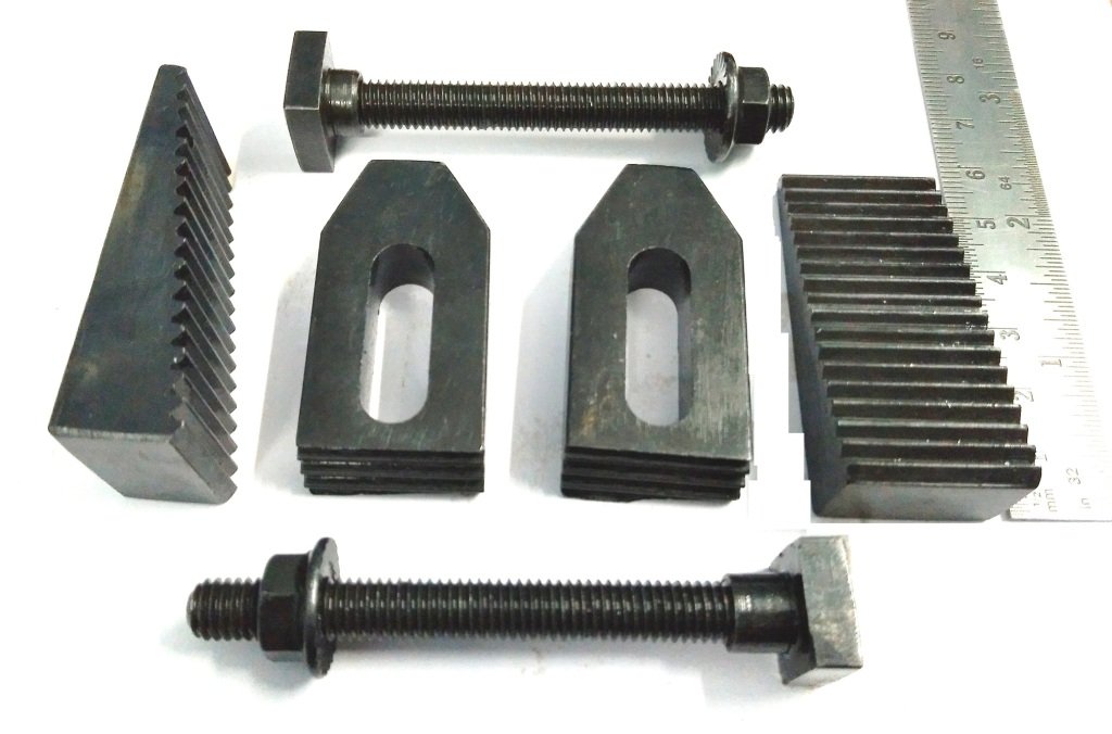 M6 Clamp Kit Set (6 mm) Suitable for 3" (75mm) & 4" (100 mm) Rotary Table Precious Quality Machine Tools, Black
