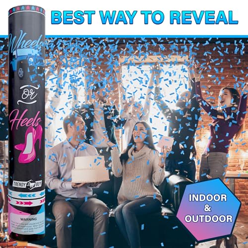 Trendy Buy GR002 Gender Reveal Blue Confetti Cannon [5 Pack] thumb #4