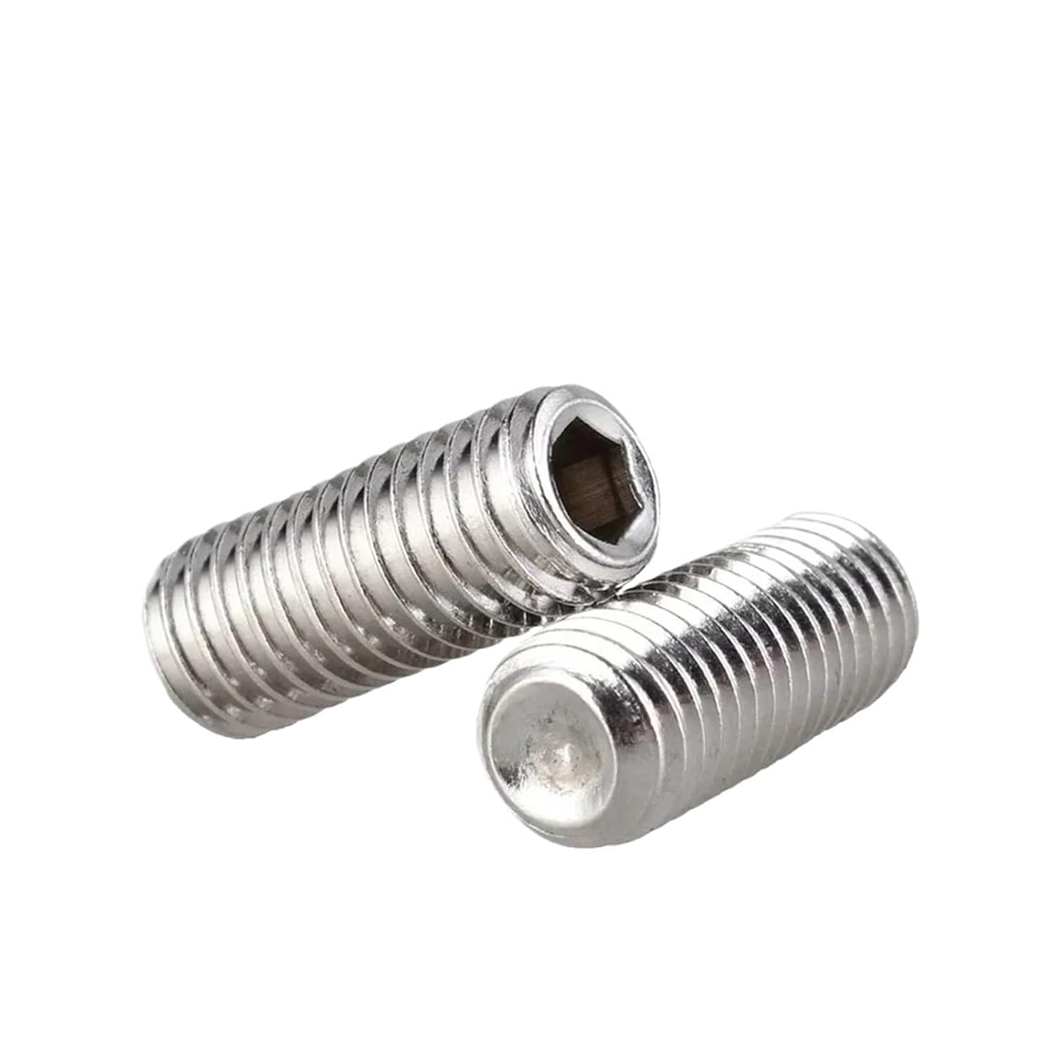 Self-Tapping Threaded Inserts 100PCS Screw M8 304 Stainless Hex Hexagon Socket Allen Cup Point DIY Set Door Handles Faucet Bolt