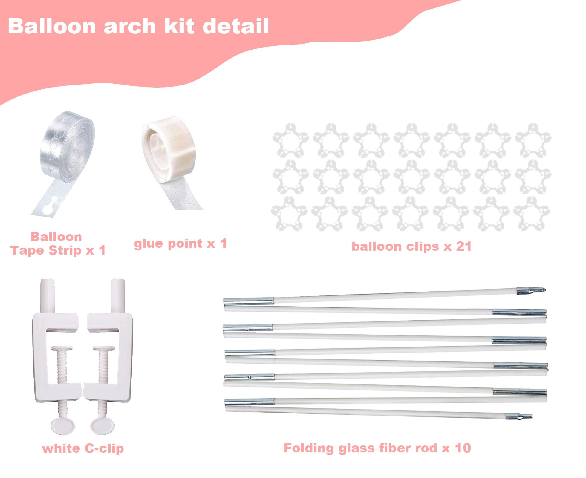 PILIN Balloon Arch Kit Reusable Balloon Arch Stand White for Weddings Graduations,Birthdays, Christmas decorations - Image 2