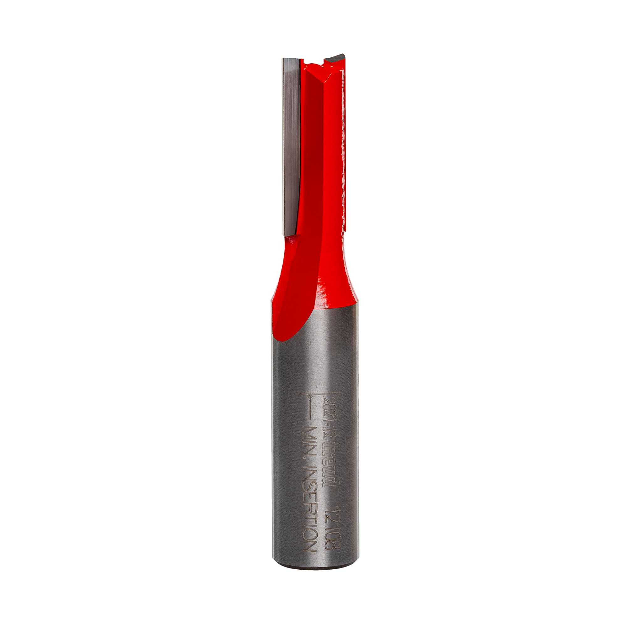 Freud 12-108: 3/8" (dia.) Double Flute Straight Bit with 1/2" shank, 2-5/8" overall length