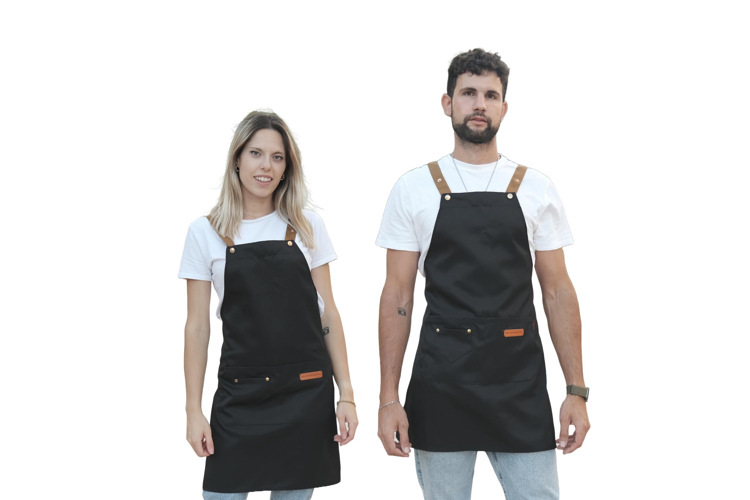 Delantal de Trabajo Profesional Impermeable con Bolsillos – Ajustable, Resistente y Antimanchas – Ideal para Cocina, Barista, Taller, Jardinería, Chef o Peluquería