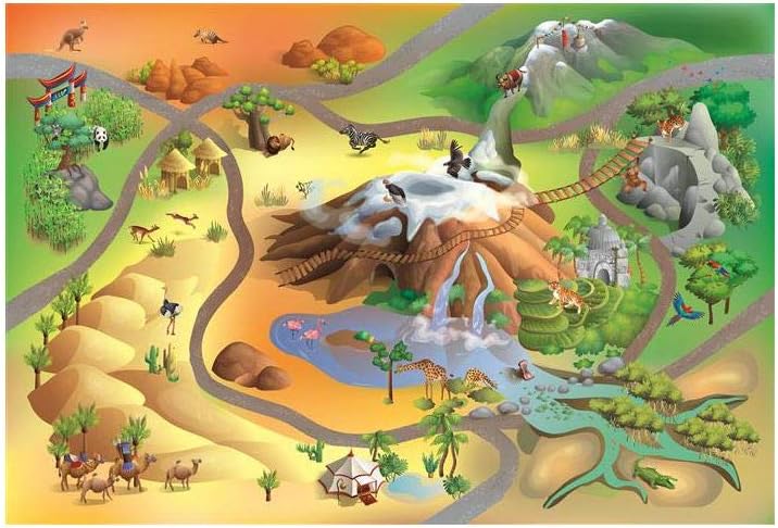 Playmat Collection Connect "Savannah Carpet, Multi-Colour, 100 x 150 cm