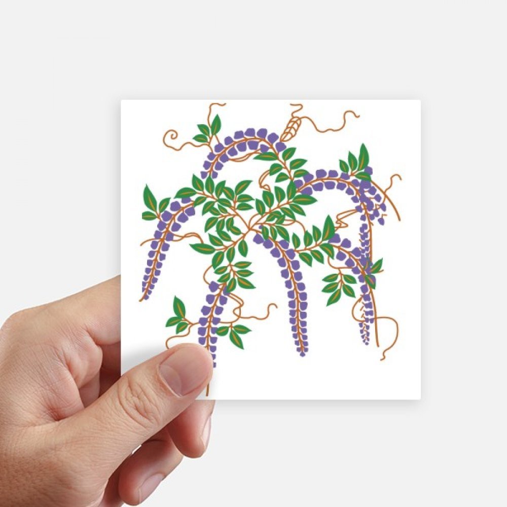 Sticker culture japonaise pour ordinateur portable et moto, décoration fleur pourpre x8