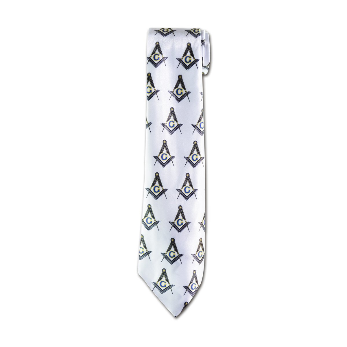 The Masonic ExchangeWhite Square and Compass Neck Tie