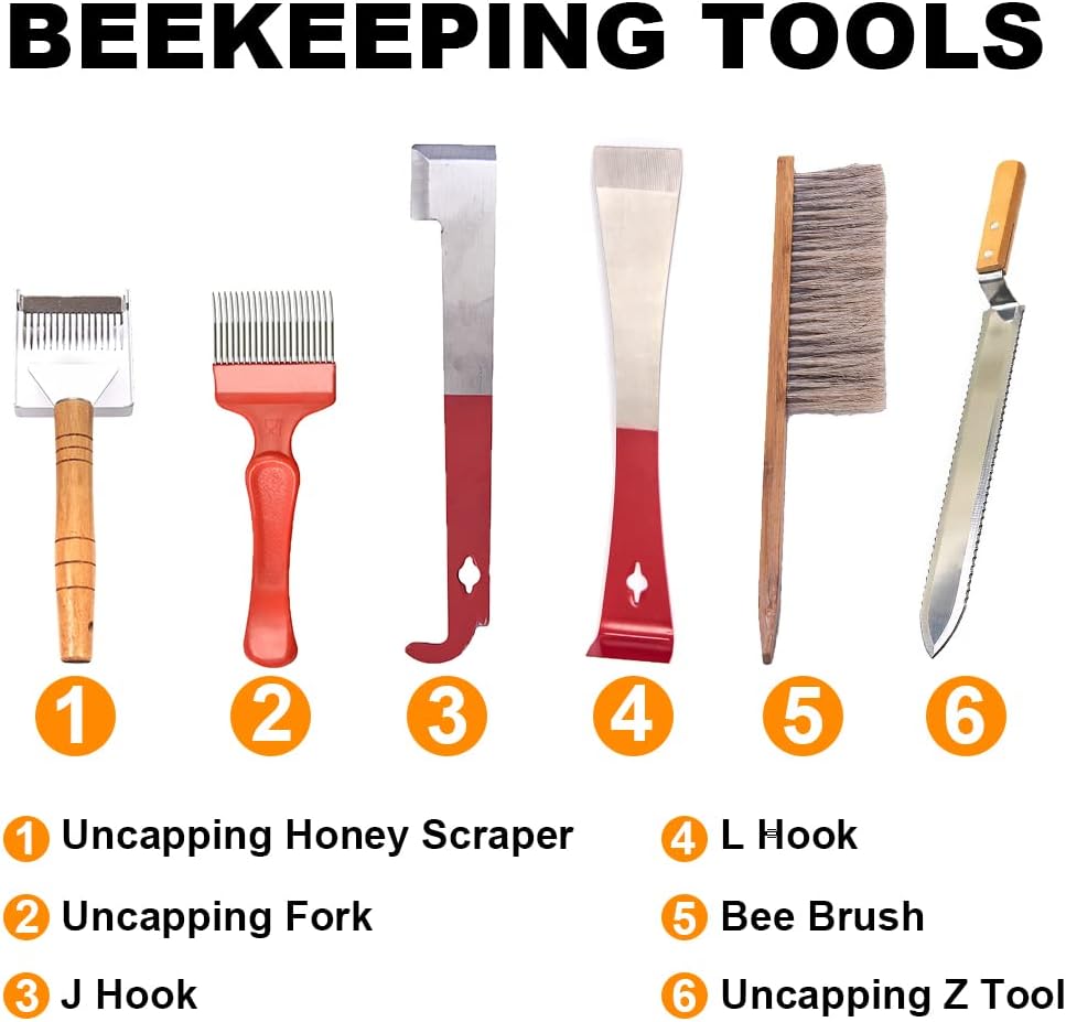 Honey Lake Beekeeping Supplies Bee Smoker Starter Kit, 16 Pcs Bee Keeping Starter Kit Bee Keeping Supplies-All for Beekeepers Including Different Kinds of Beekeeping Tools - Image 3
