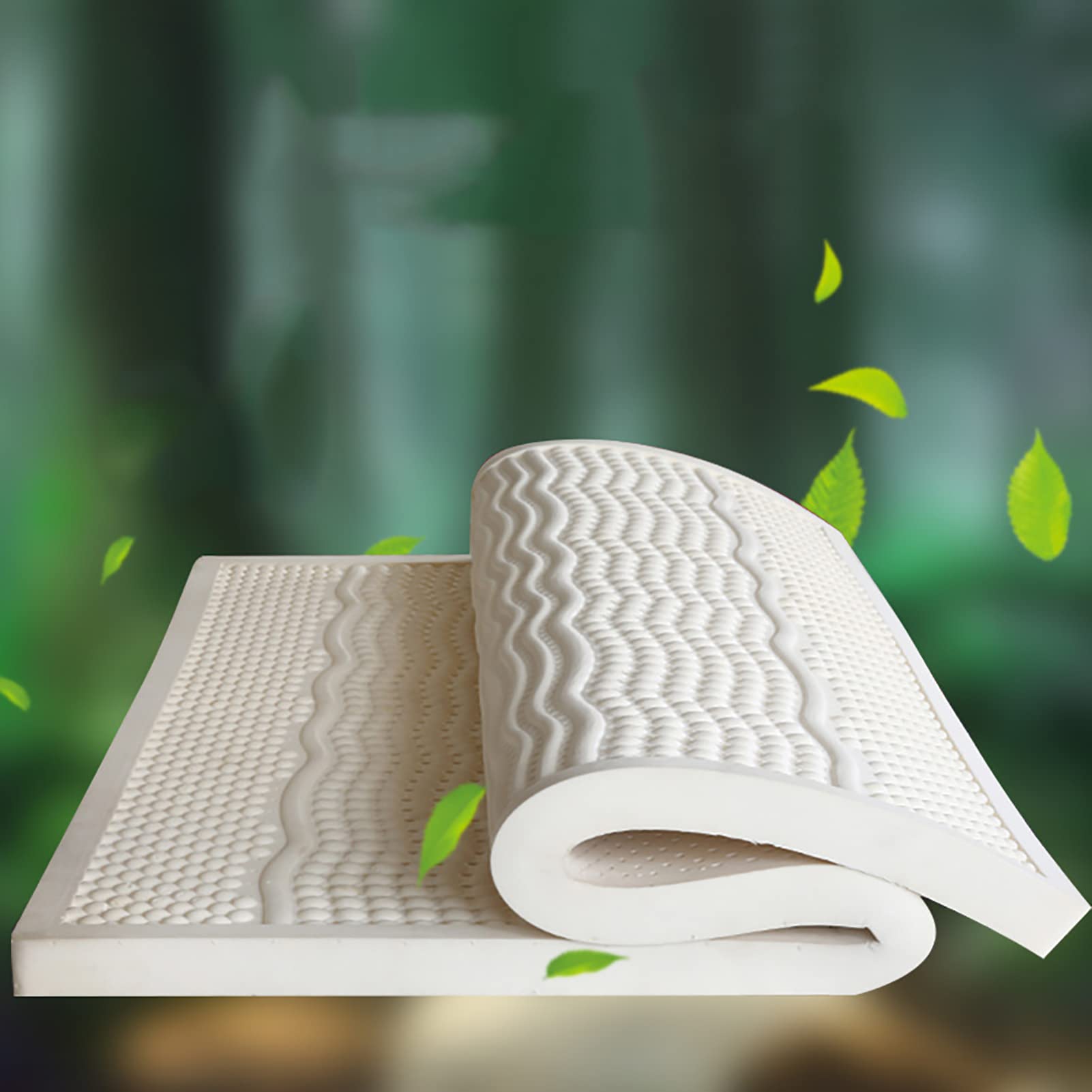 Cubrecolchón de látex natural de 150x190 cm ideal para mejorar la cama de invitados