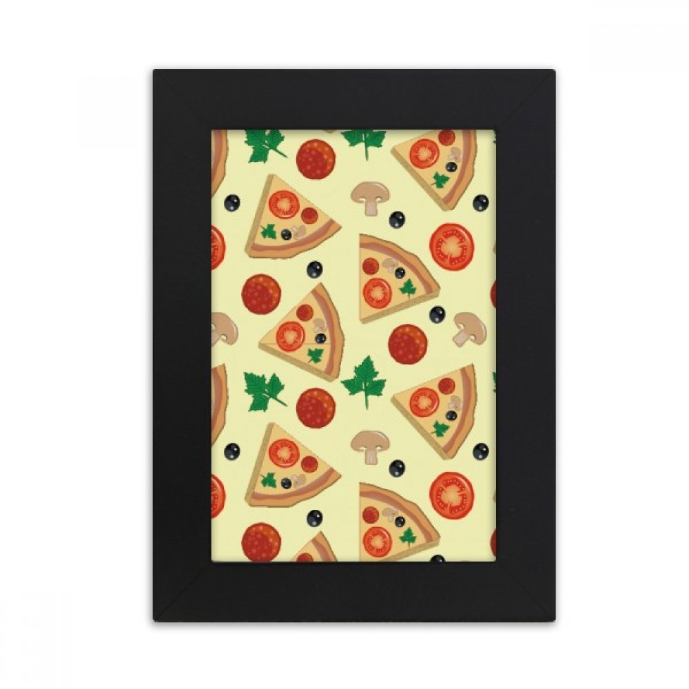 Peinture de pizza italienne en cadre photo noir pour décorer votre bureau de travail
