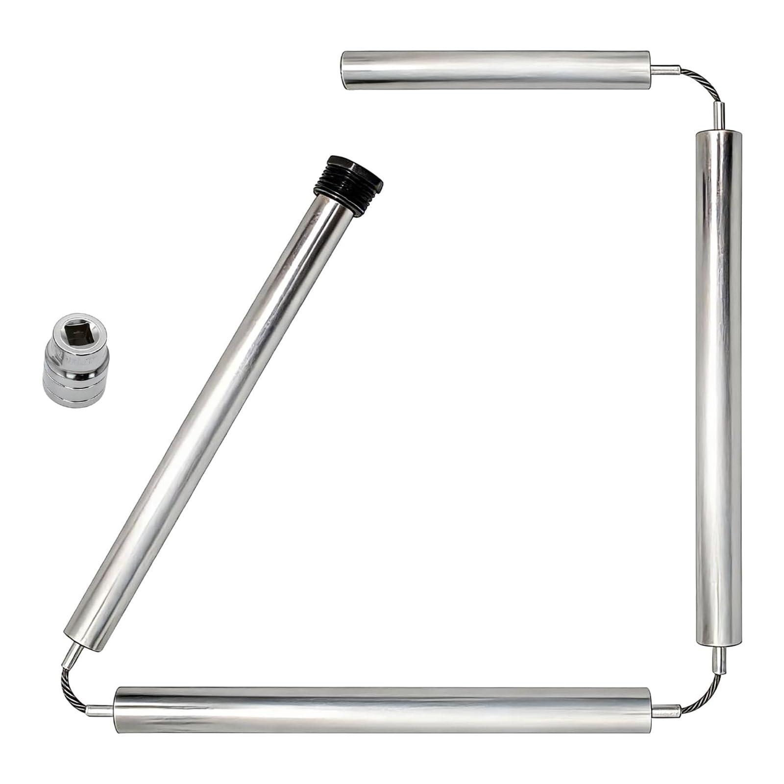 Flexible Magnesium Anode Rod for Water Heater 3 / 4inch Threaded Sleeve Tool Easy Install Water Heater Flexible Anode Rod