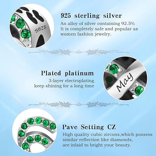 Miniatura 4 de Abalorio de plata de ley 925 con diseño de corazón de amor a cielo abierto para pulseras y collares Pandora con circonita cúbica 5A regalo de