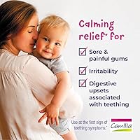 Vista 2 de Boiron Camilia - Gotas de dentición para alivio diurno y nocturno de encías dolorosas o hinchadas e irritabilidad en bebés, 40 goteros líquidos en 8