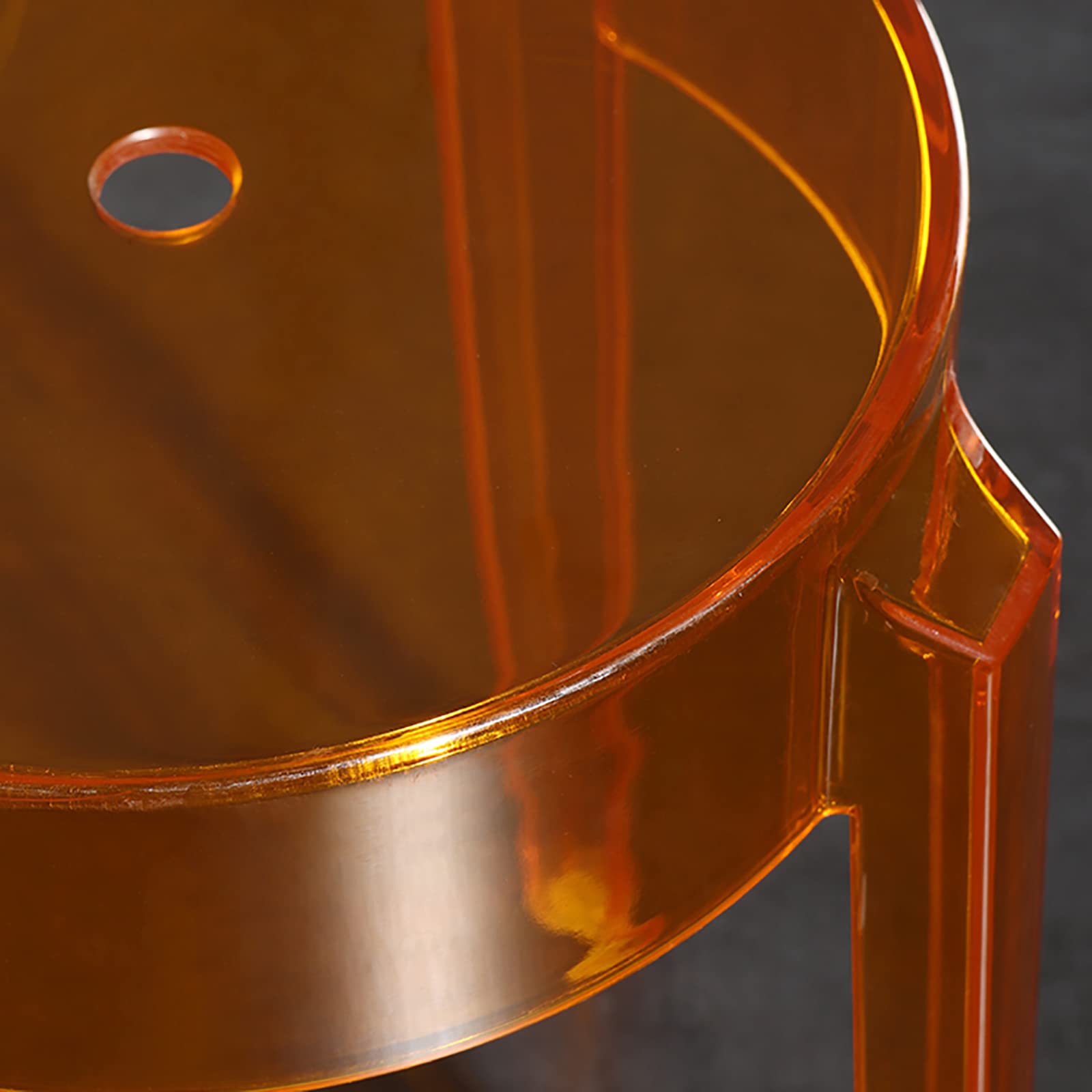 Moderner Barhocker aus transparentem Acryl, stapelbar, für Küche, Wohnzimmer, Schlafzimmer und Büro, 76,2 cm Höhe, rückenfreies und transparentes Design