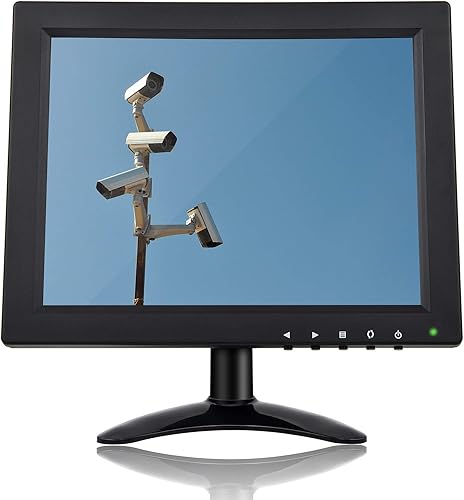 TPEKKA Monitor CCTV de seguridad de 10 pulgadas HD IPS 1024 x 768 portátil mini TFT LCD monitor BNC HDMI VGA AV entrada para computadora PC FPV