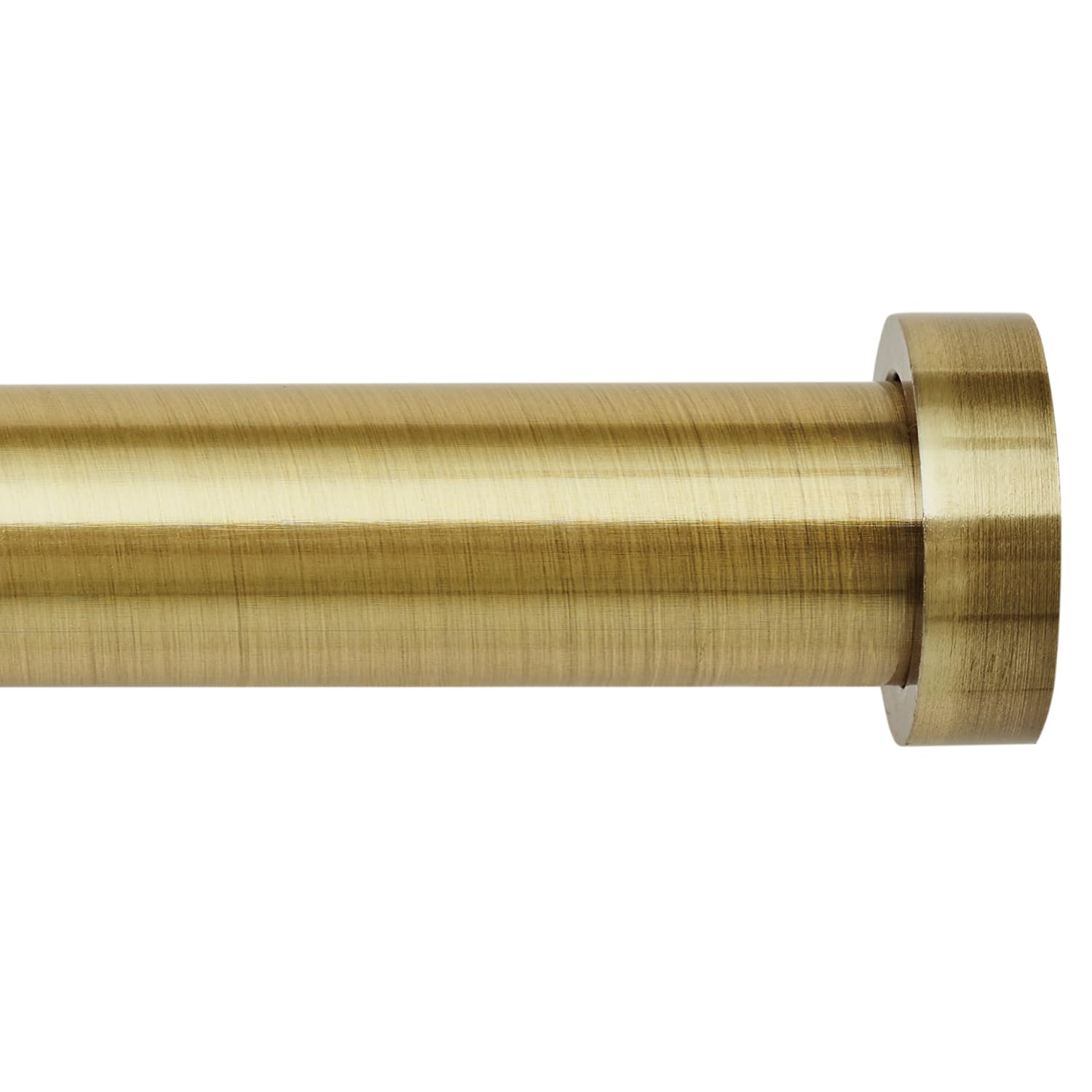 Boom Jog Antique Brass Curtain Poles 120Cm To 210Cm Extendable Curtains Pole Set 25Mm (1") Diameter Curtain Rod With Cap Finials Brackets Rings 48 To 86"