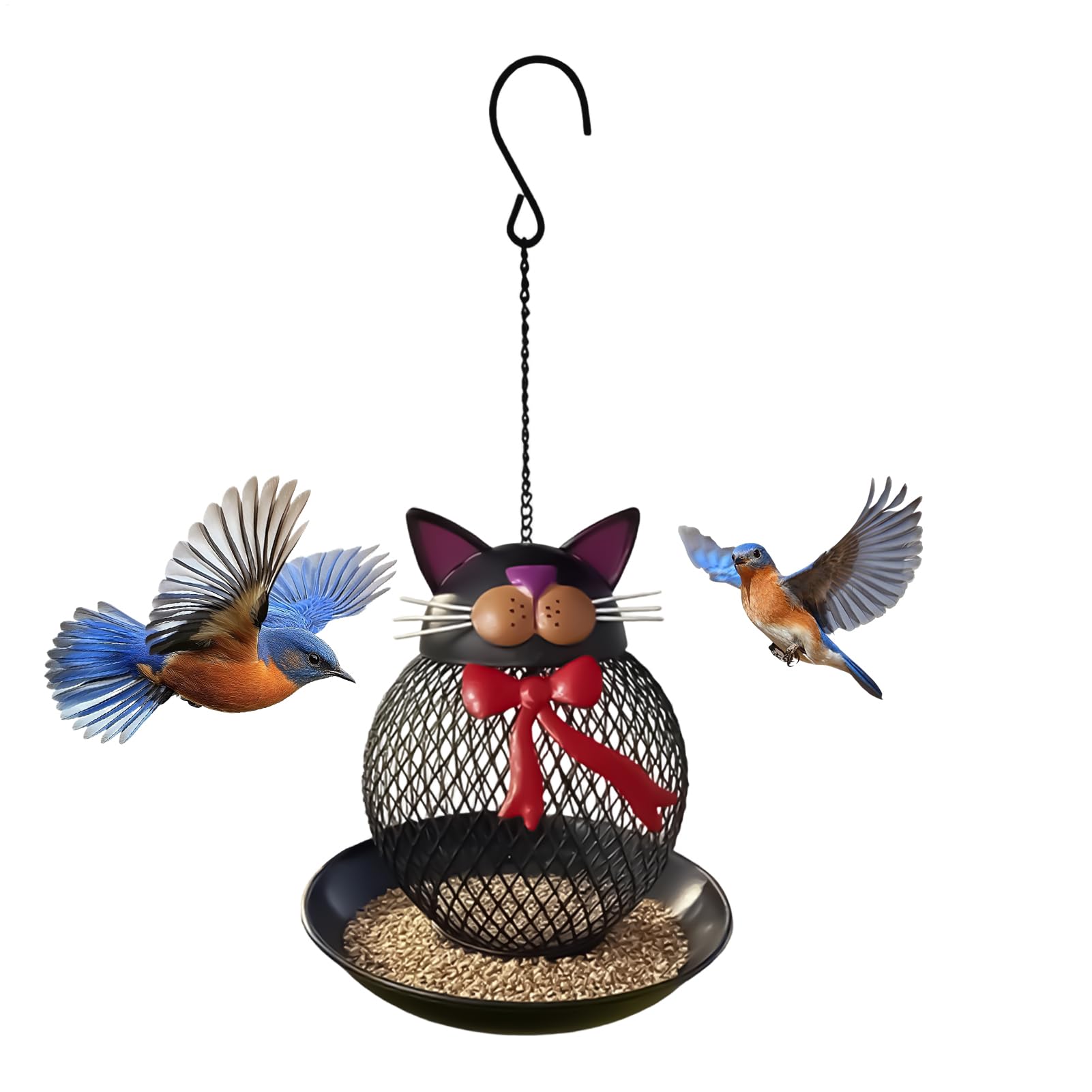 Mangeoire à oiseaux en métal : la solution efficace anti-chat et écureuil