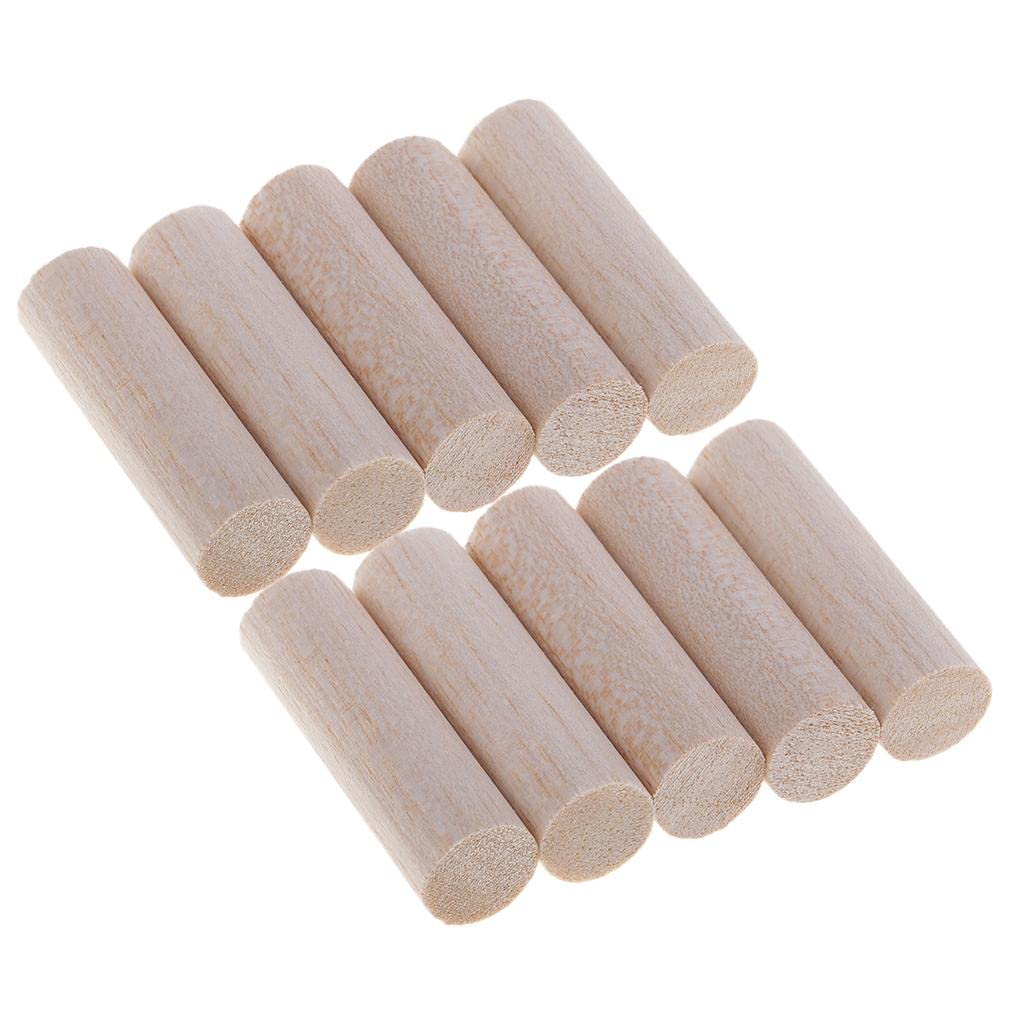 10 Bâtonnets En Bois De Balsa - Diamètre 8 Mm - Longueur 120 Mm - Pour Bricolage, Modélisme, Projets Créatifs - 5