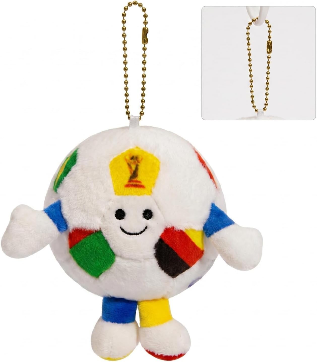 Soccer Keychain Gift Plush Bag Charm Soft Stuffed Football Key Ring Backpack Accessories Cute Sports Keychain Pendant