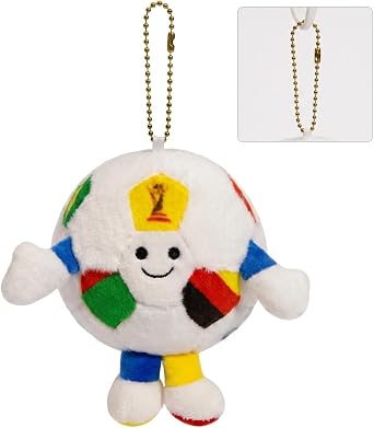Soccer Keychain Gift Plush Bag Charm Soft Stuffed Football Key Ring Backpack Accessories Cute Sports Keychain Pendant