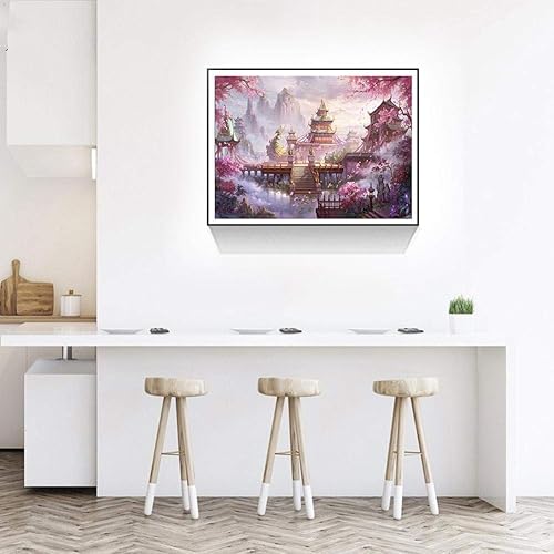 Miniatura 2 de VKTECH - Kit de pintura de diamante 5D para palacio chino, bordado de diamantes de imitación de cristal, punto de cruz, costura, manualidades,