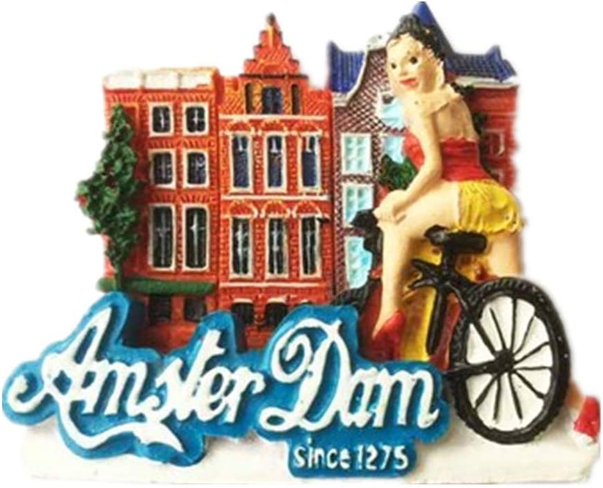 Refrigerator Magnets Resin 3D Funny Amsterdam Holland City Tourist Souvenirs Fridge Stickers Magnetic Fridge Magnet for Whiteboard Home Kitchen Decoration Accessories Gifts