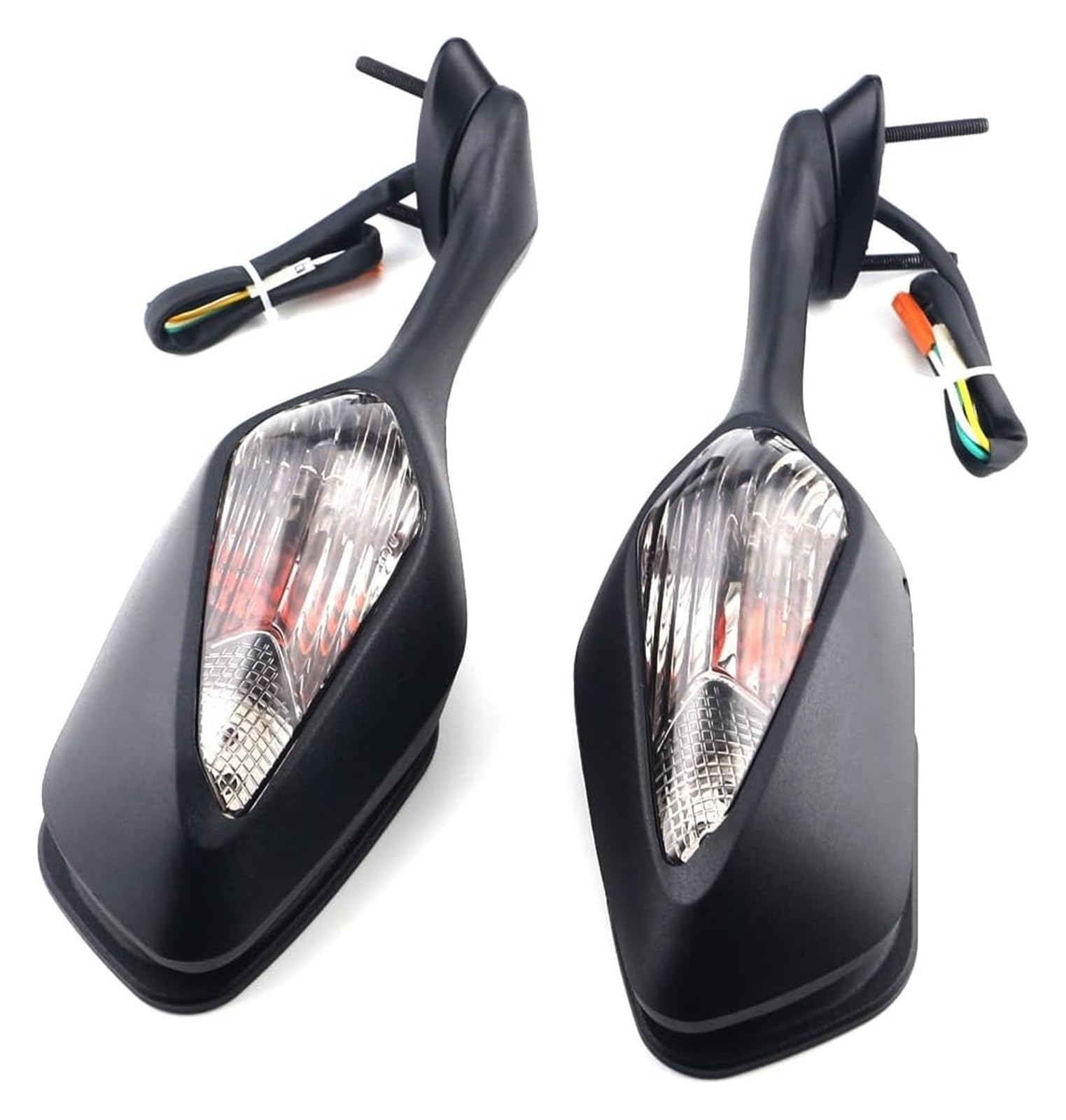 Motocicleta para CBR1000RR 2008-2016 VFR1200 2010-2012 Espejos Retrovisores De Motocicleta con Luces Intermitentes Espejo Retrovisor Espejo Retrovisor(1)
