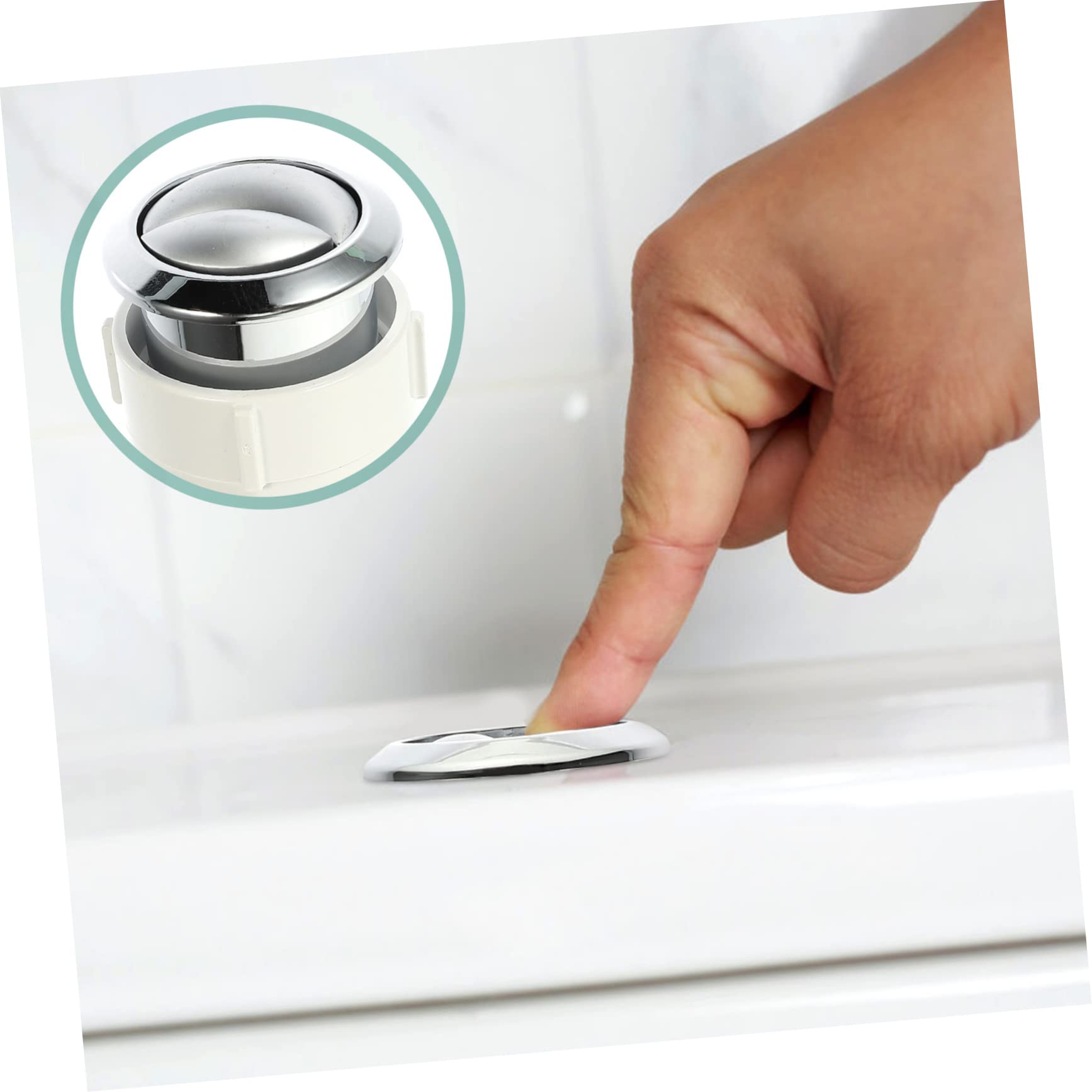 Hemobllo 2pezzi Per Scarico Wc Facile Installazione Design e Resistente Compatibile La Maggior Parte Dei Serbatoi Per e Hotel Superficie Elettroplaccata Lucida