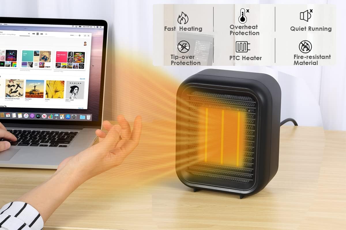 Mayeec Powerful Fan Heater with 2 Heat settings Upright Electric