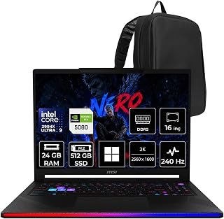 Msı Raider 16 Max Hx Ultra 9 290Hx Plus Rtx 5080 16Gb 175W 24Gb Ram 512Gb Ssd 16″ Qhd+ (2560 X 1600) Oled 240Hz Win11 Home B2Wı092Trp374 Gaming Laptop + Per4 Çanta