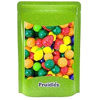 Vista 3 de Fruidles Bolas de chicle de plántulas, golosinas originales en forma de fruta para bufé, chispas en el interior, certificado Kosher Parve (2 libras)