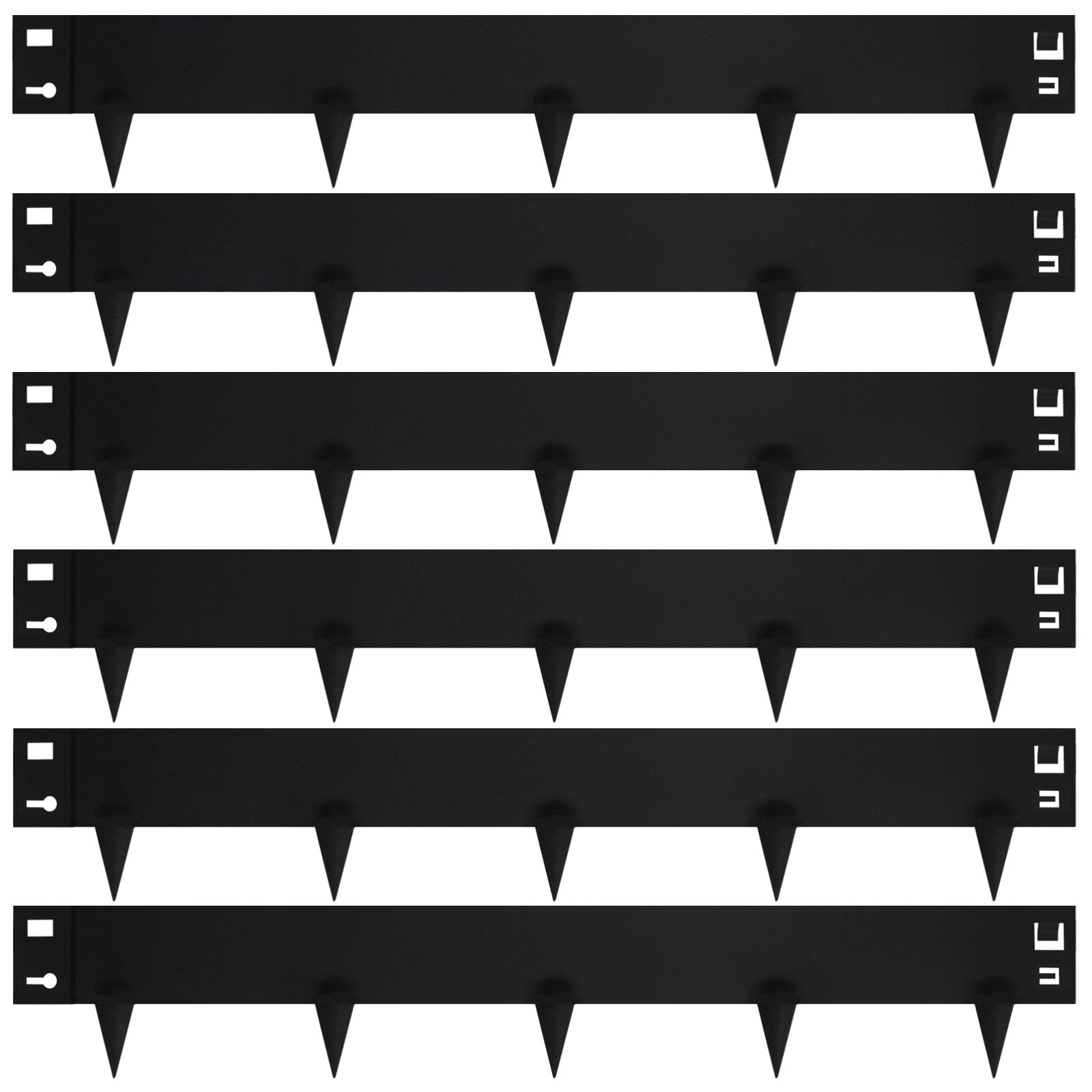 Meyoppm 6-Pack 7.9 Inch Metal Landscape Edging