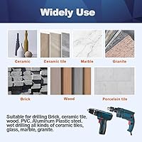 Vista 4 de Broca de diamante - BRSCHNITT Juego de brocas de 14 pulgada para albañilería para azulejos de porcelana, cerámica, piedra, granito, mármol, broca