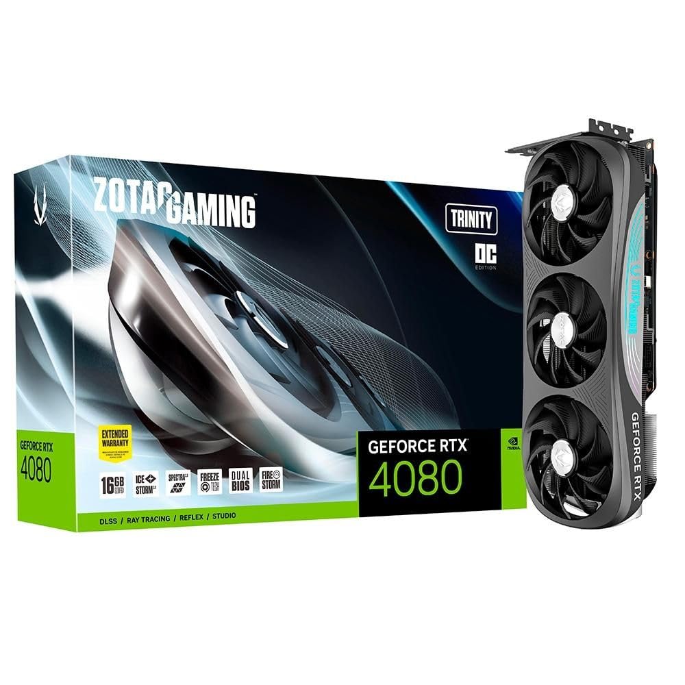 Zotac Carte Graphique Nvidia GeForce RTX 4080 Trinity OC 16Go, ZT-D40810J-10P