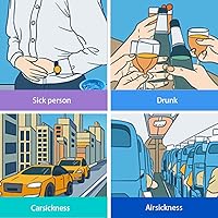 Vista 6 de YGDZ Bolsas de vómito, paquete de 24 bolsas desechables para Emesis, bolsas para vómito, bolsas para náuseas para viajes, mareo por movimiento, 33.8