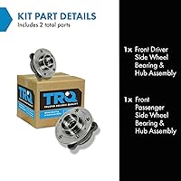 Vista 21 de TRQ Juego de 2 rodamientos de rueda trasera y conjunto de cubo con sensor ABS compatible con Ford Transit Connect 2014-2018