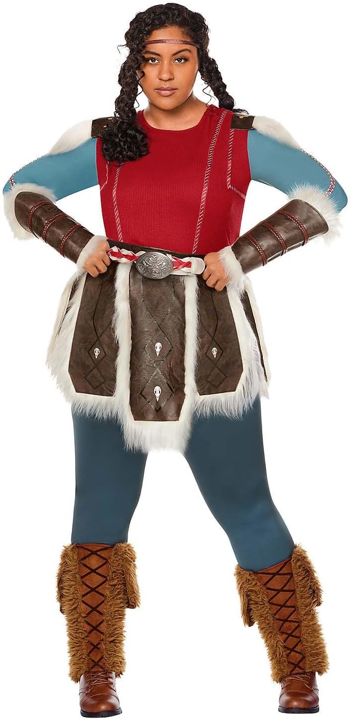 Spirit Halloween How to Train Your Dragon Astrid Adult Costume, Officially Licensed, HTTYD Cosplay Outfit, Viking Costume