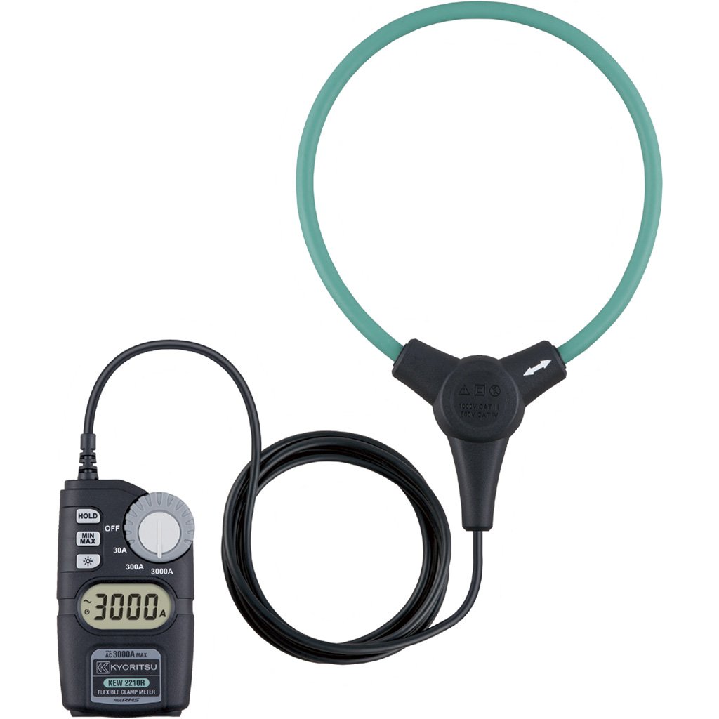 Kyoritsu Kew 2210r Pinza amperimétrica digital flexible para la tamaño de corriente AC TRMS, Gris