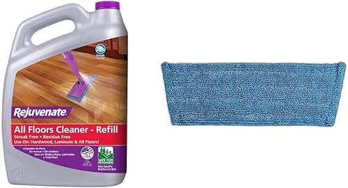 Rejuvenate Rejuvenate - Limpiador de pisos de alto rendimiento para todos los pisos y madera dura, no necesita cubo, 128 onzas y almohadilla de