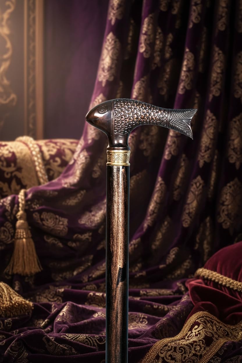 Handcrafted Decorative Walking Stick Cane for Men & Women | Elegant Designer Handle | Durable Wooden Walking