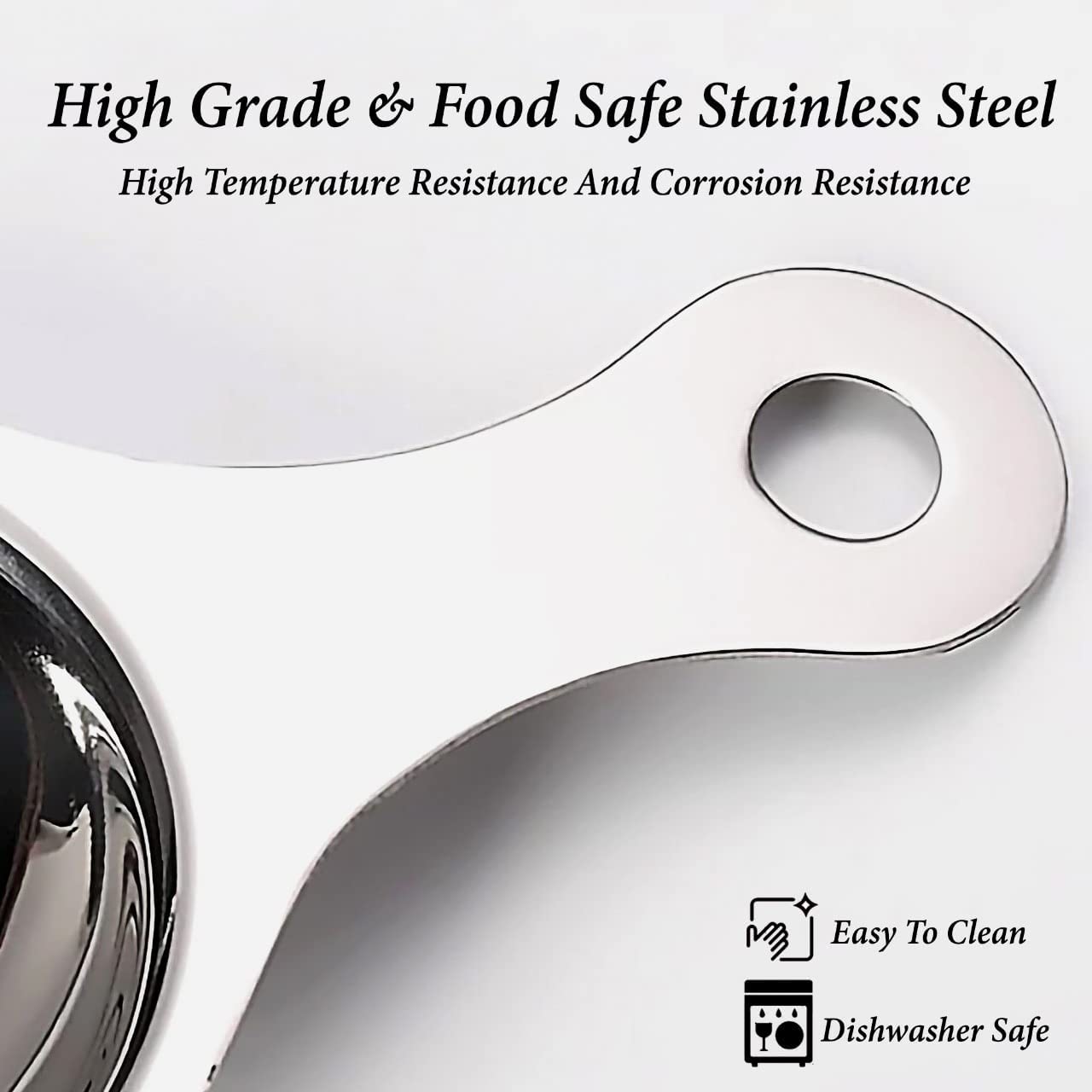 DLEST Stainless Steel Egg Separator, Egg Yolk Separator, Egg White Separator, Egg Filter, Egg Separator Spoon, Egg Kitchen Tool, Egg Gadgets, Food Certified with Hanging Hook offers donot miss