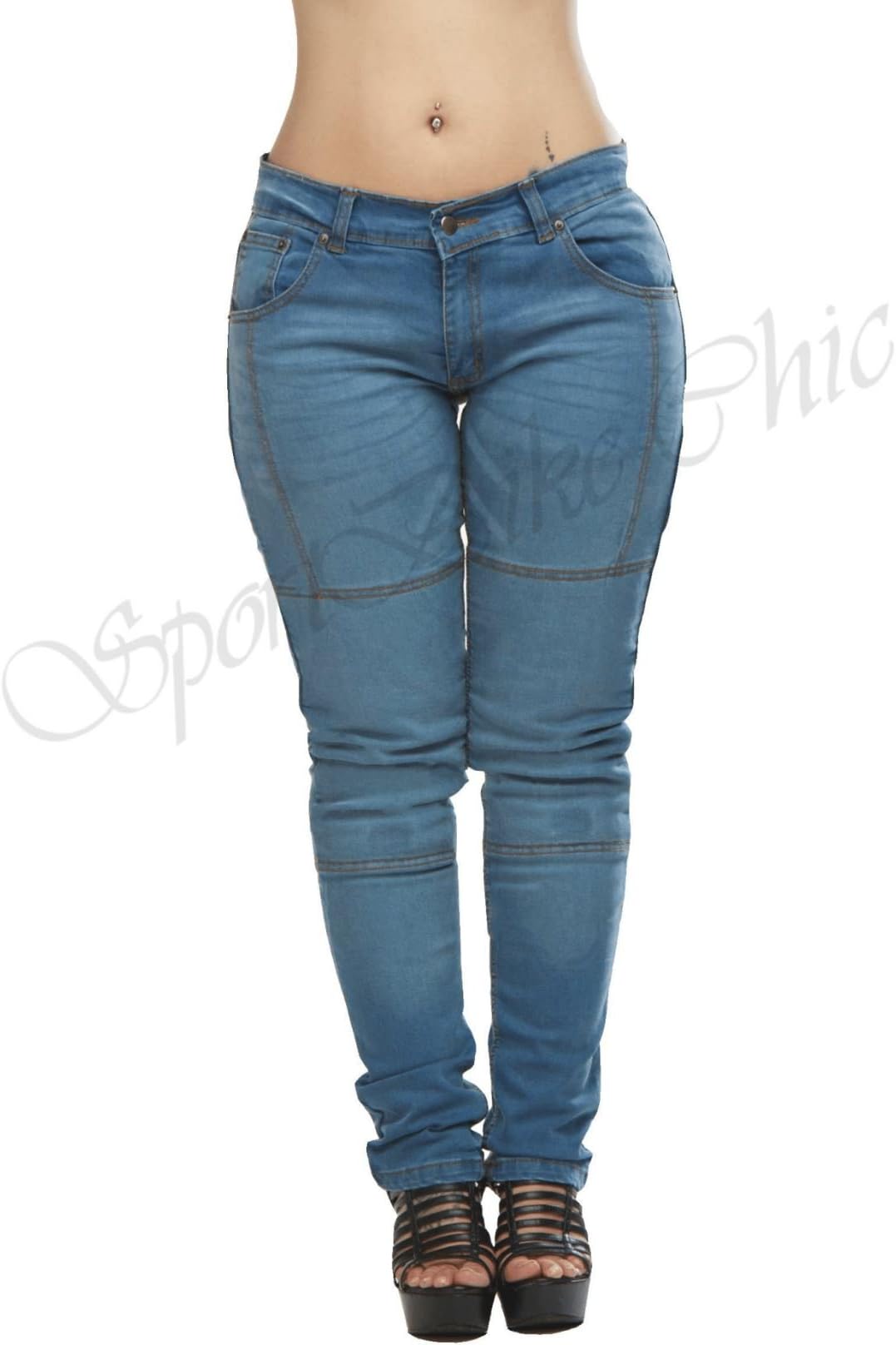 Low Rise Skinny Fit Motorcycle Riding Pants