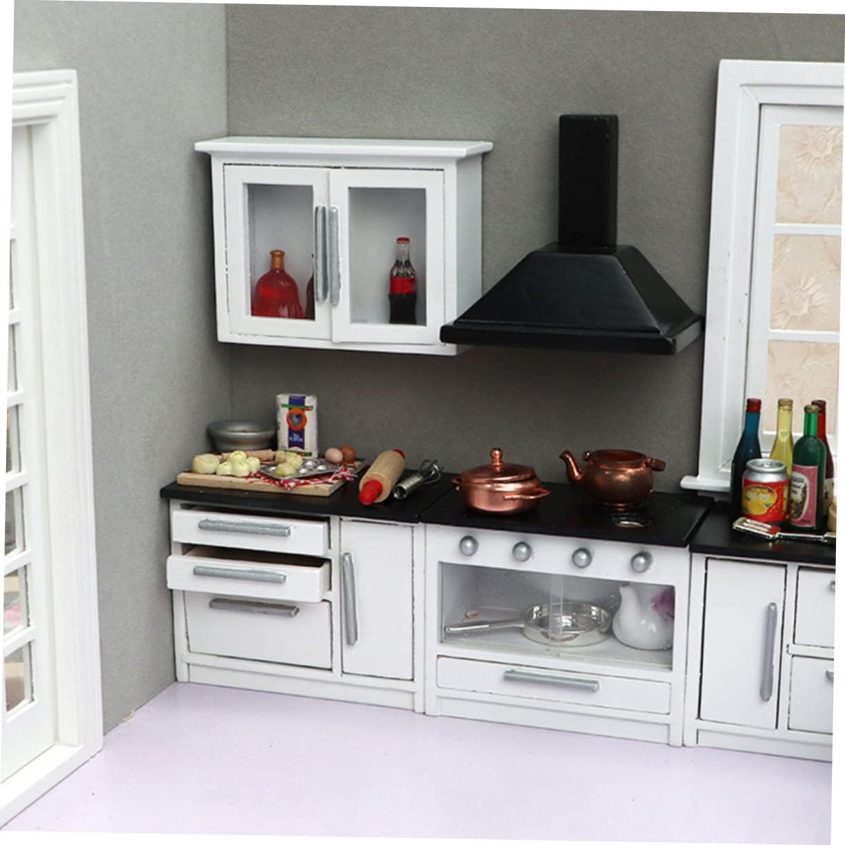 1set Mini House Kitchen Dollhouse Furniture Model Accessories for Interior Decoration for DIY Crafts and Miniature Home Decor