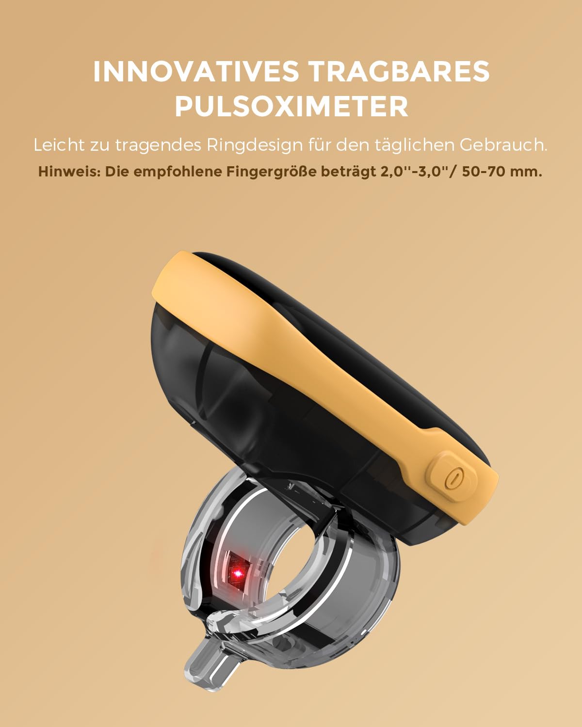 Viatom WearO2 Pulsoximeter, Sauerstoffsättigung Messgerät Finger, Wiederaufladbar Bluetooth Oximeter mit Erweiterter Schlafanalyse und Vibrationsalarm, 16 Stunden Akkulaufzeit, Kostenlose App